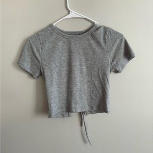 Caution To The Wind Lace Up Back Crop Top